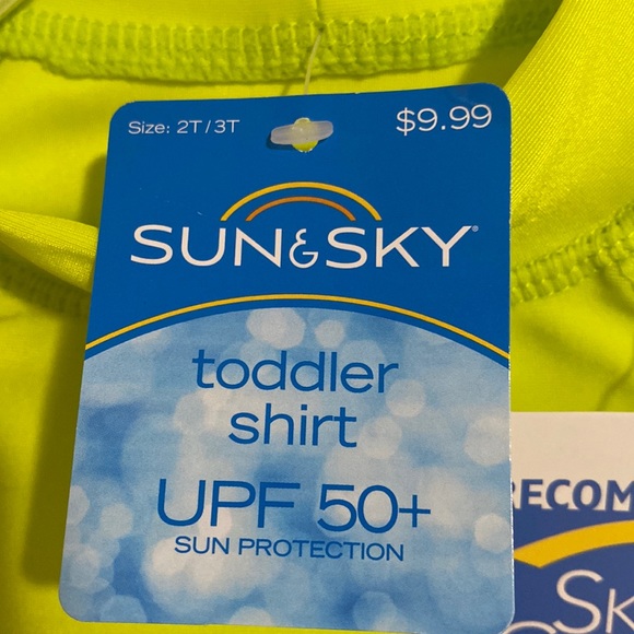 🫶🏼Sun & sky kids bright yellow sun protector long sleeve top - Picture 3 of 6